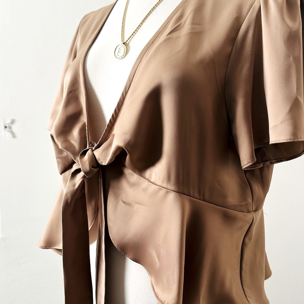 wrap blouse champagne color